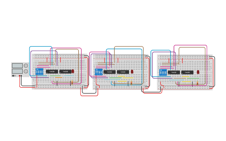 Circuit design XNOR WITH NAND (OWN)) - Tinkercad