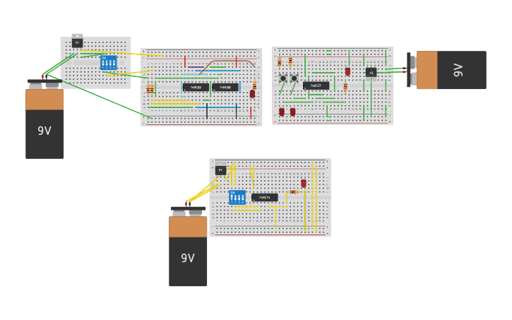 Circuit design 1 bit memory - Tinkercad