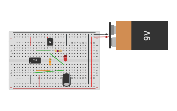 Circuit design IC 555 Timer 2 - Tinkercad