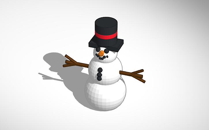 3D design Snowman! - Tinkercad