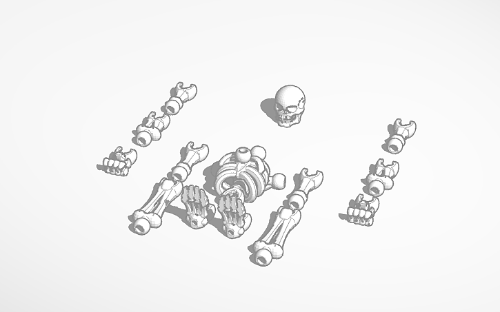 3D design Articulated Skeleton - Tinkercad
