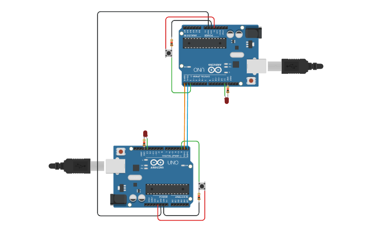 Circuit design Arduino Point to Point - Tinkercad