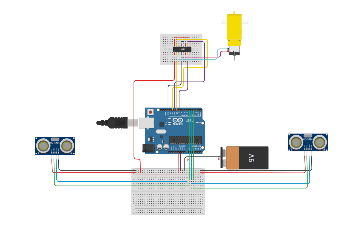Circuit design Arduino Geared Motor Setup - Tinkercad