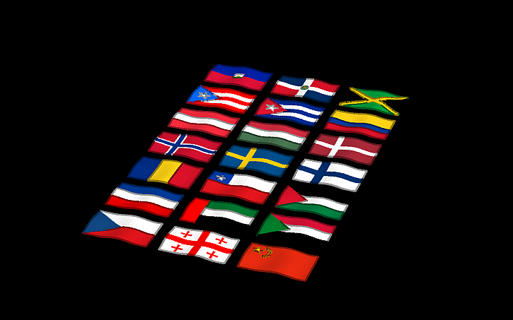 Flag Layout Real 3D design Realistic Flags part 2 - Tinkercad