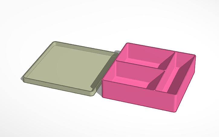 3D design storage box - Tinkercad