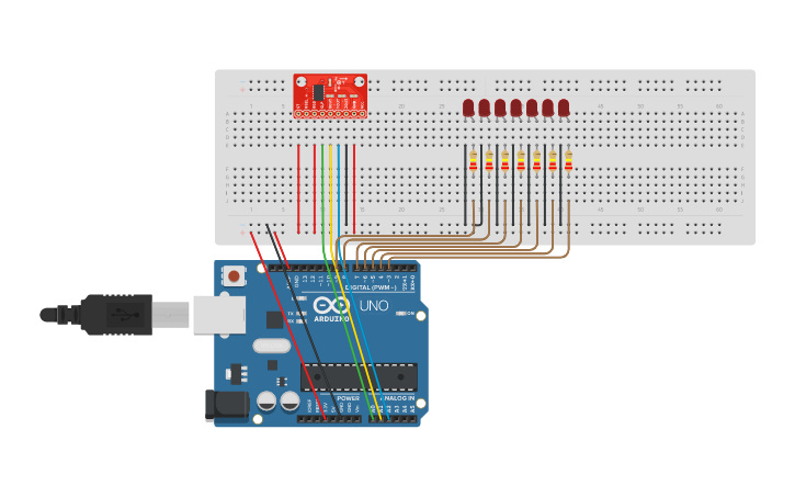 Circuit design 19. Accelerometer Module - Tinkercad