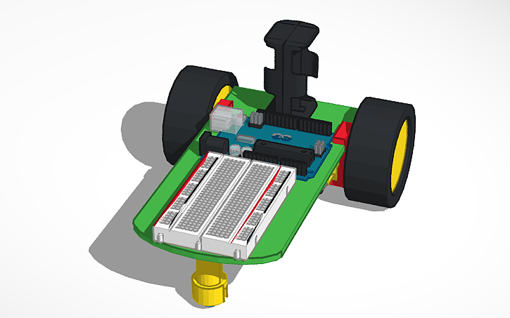 3D design CHASIS ROBOT - Tinkercad