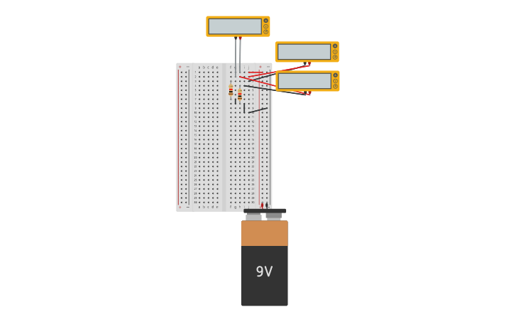 Circuit design Lab 3 -- Current Divider Circuit - Tinkercad