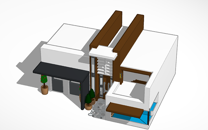 Modern Tinker 3D design New Modern House - Tinkercad