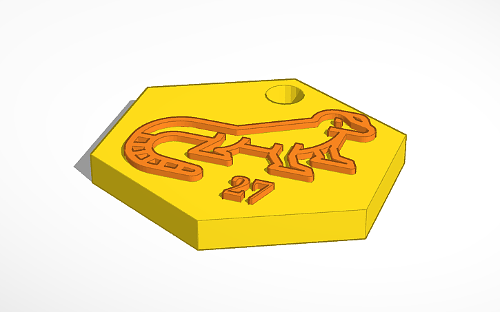 Autodesk Keychain 3D design KeyChain 7th - Tinkercad