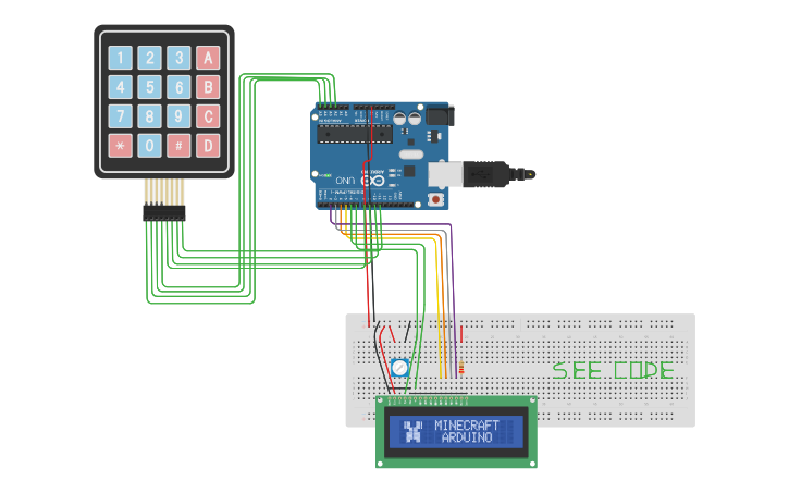 Circuit design Minecraft for Arduino V0.1 - Tinkercad