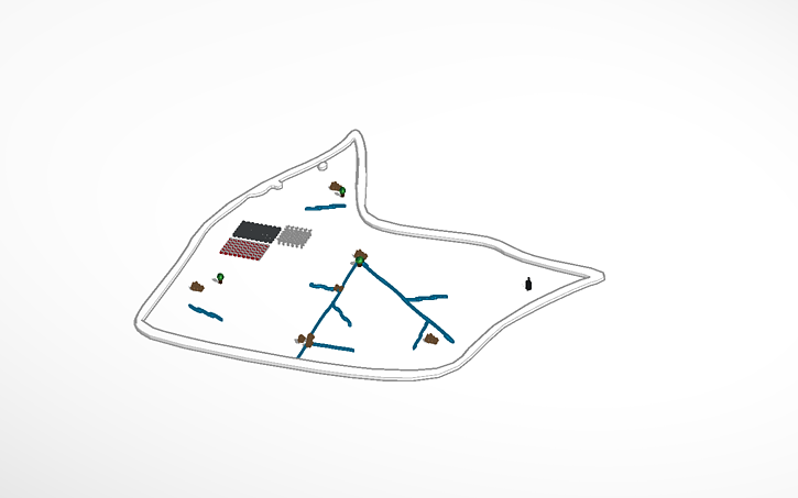 3D design Island Map - Tinkercad