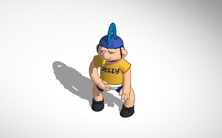 3D design Jeffy keychain - Tinkercad