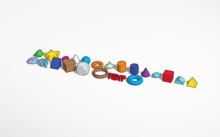 3D design Basic shapes made from only sketch and revolve - Tinkercad