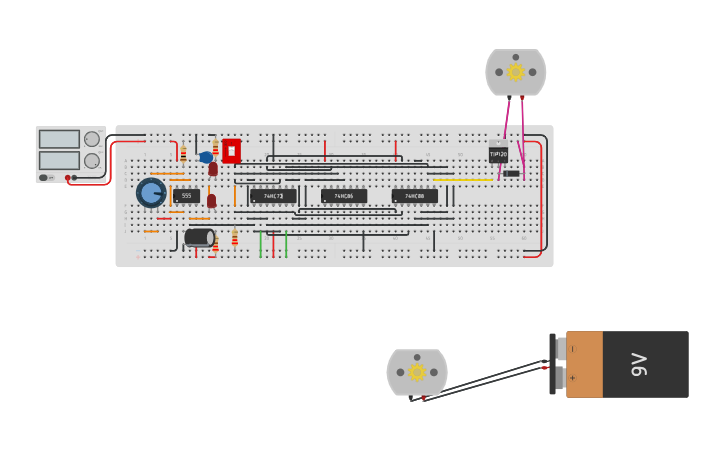 Circuit design motor - Tinkercad