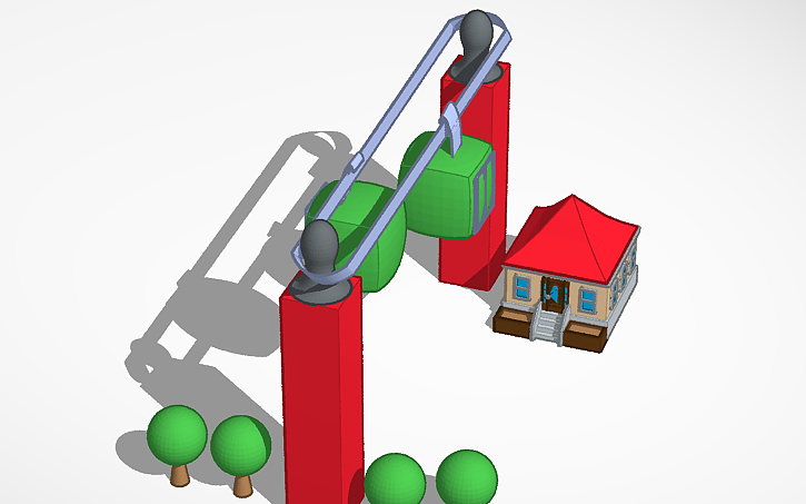 3D design Teleferico - Tinkercad