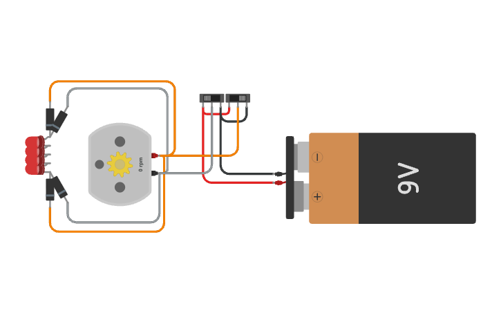 Circuit design simple motor driver - Tinkercad