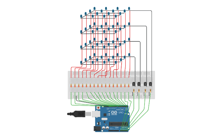 Circuit design Cubo de led 4x4x4 Marlene Castro - Tinkercad