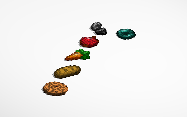 3D design Minecraft Items - Tinkercad