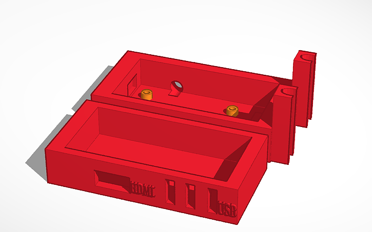 3D design Raspberry Pi Zero Computer Case - Tinkercad