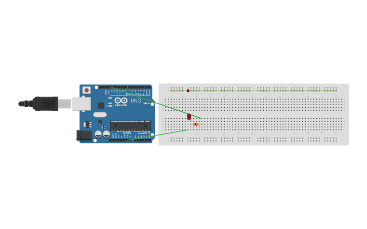 Circuit design Blink LED - Tinkercad
