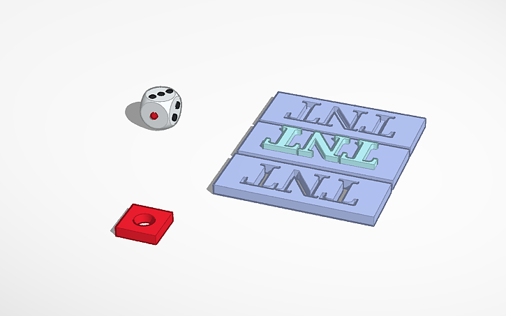 3D design dice - Tinkercad