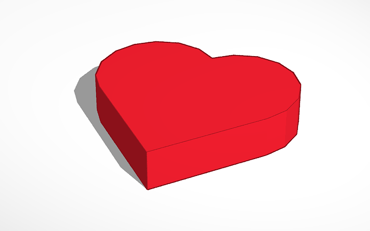 3D design serce - Tinkercad