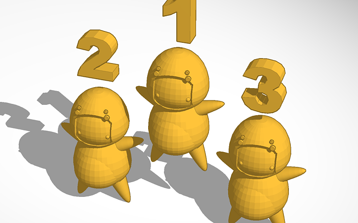 3D design Chibi Contest Trophies - Tinkercad