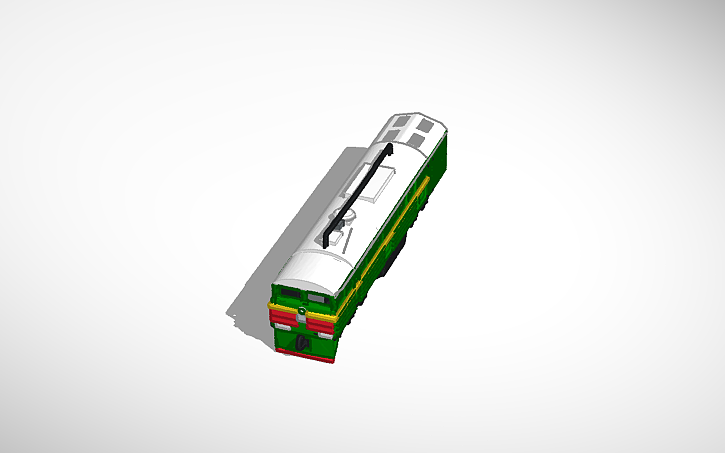 3D design 2TE10 soviet Locomotive - Tinkercad