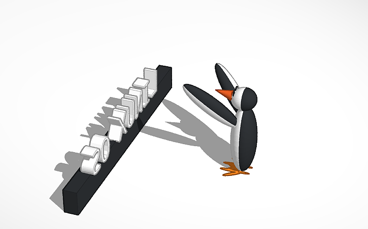 Building Virtual Machine Using Penguin 3D design Linux Penguin - Tinkercad