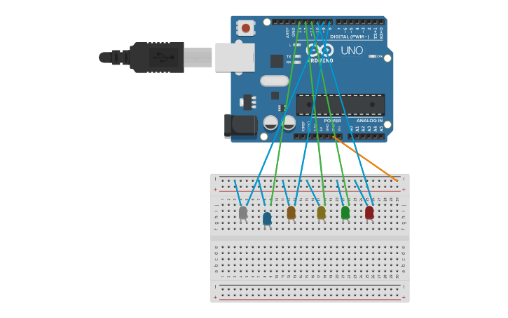 Circuit design Blinking LED circuit - Tinkercad