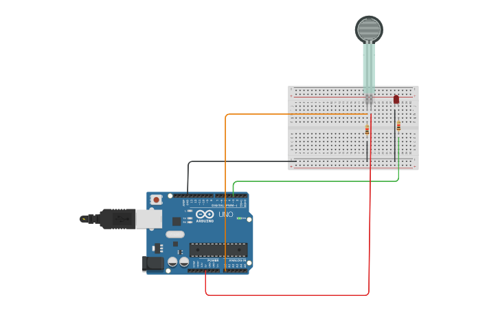 Circuit design Pressure Sensor - Tinkercad