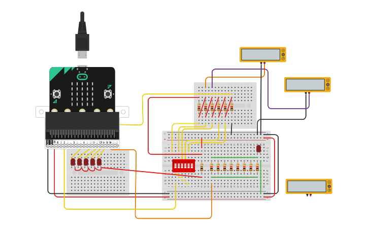Circuit design MicroBit - Tinkercad