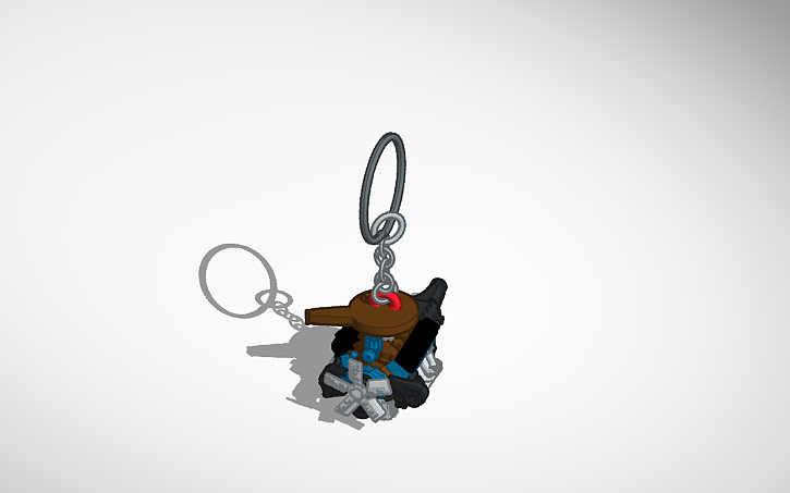 3D design Ford V8 key chain - Tinkercad
