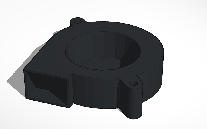 3D design 50mm Blower Fan Shape - Tinkercad