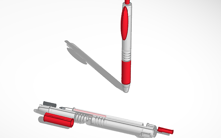 3D design Ballpoint pen - Tinkercad
