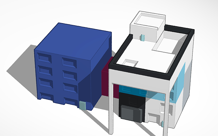 Modern Tinker 3D design Modern House - Tinkercad