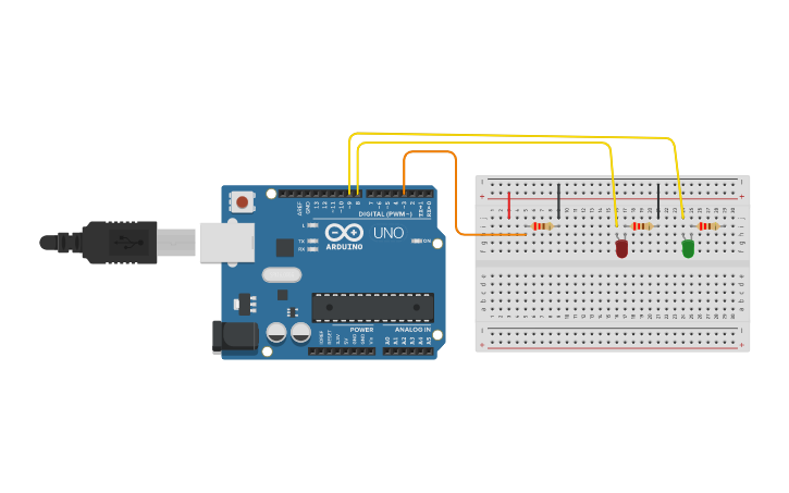 Circuit design C++ Commands using Arduino - Tinkercad