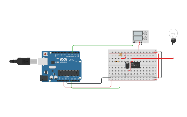 Circuit design Led - Tinkercad