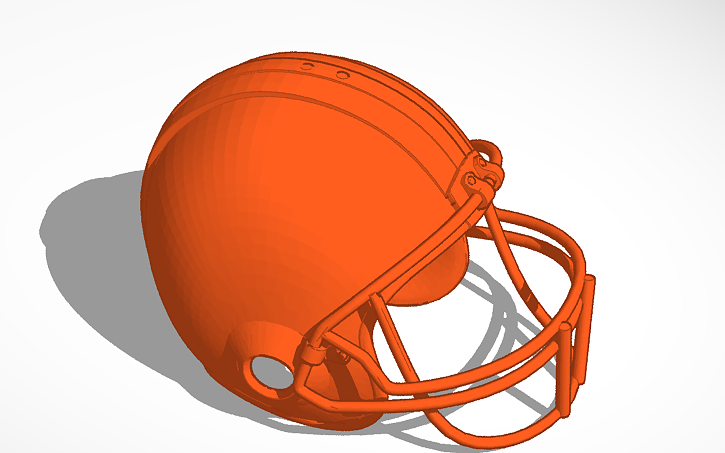 cad model of football helmet 3D Model: STL GLB OBJ Football Helmet with supported face