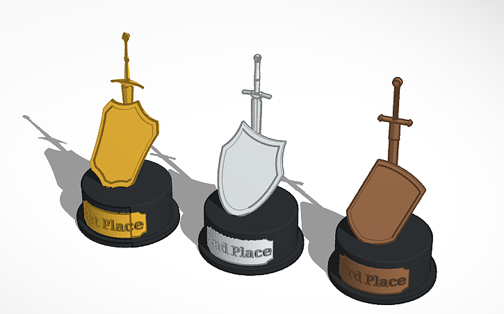 Openscad Trophy 3D design trophy - Tinkercad