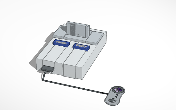 3D design Copy of Copy of Nintendo SNES - Tinkercad