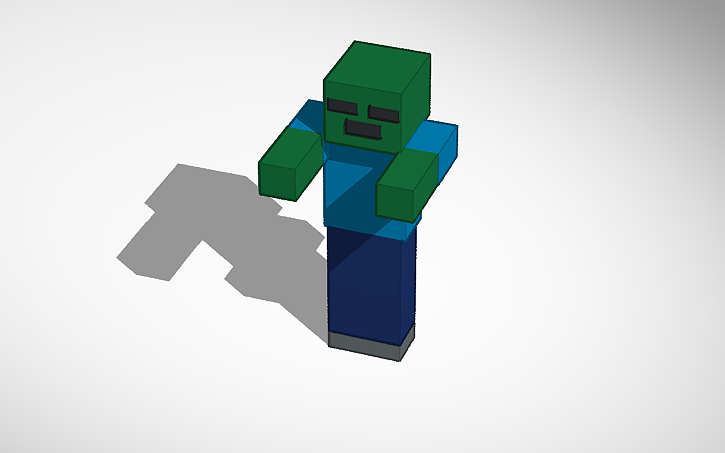 Minecraft Zombie Design 3D design Minecraft zombie - Tinkercad
