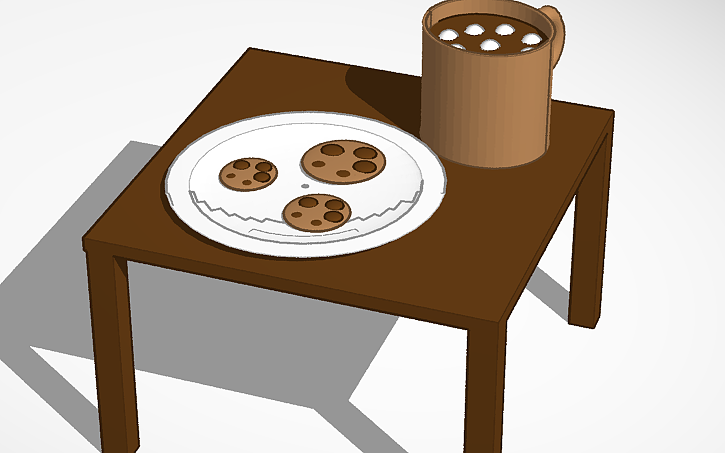 3D design Hot Chocolate and Cookies - Tinkercad