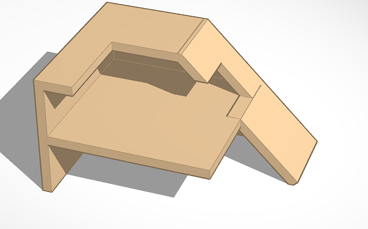 3D design Basking Ledge 40gal(br) Model [Scaled Down to mm] - Tinkercad