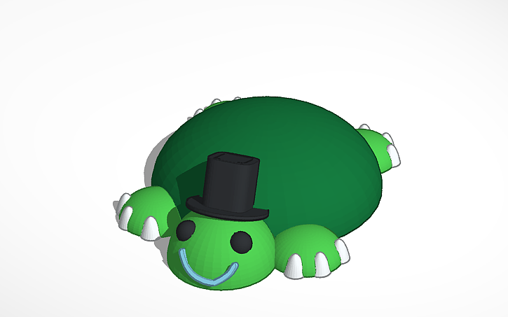 3D design TOP HAT TURTLE - Tinkercad