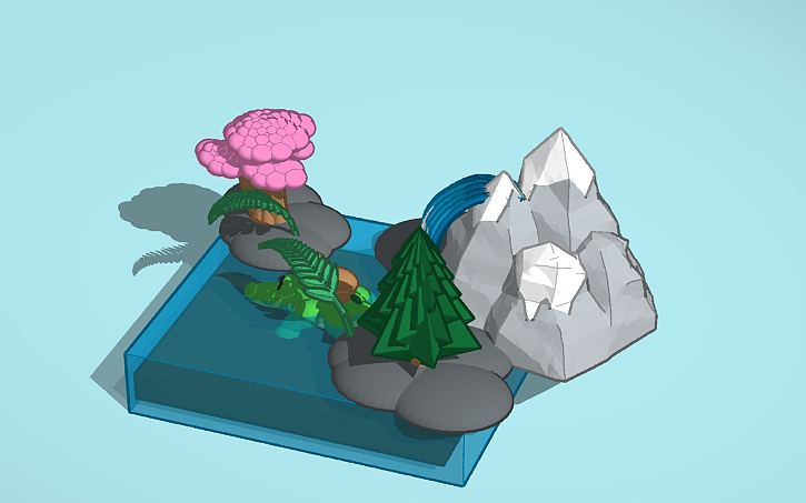 3D design Capybara ride a crocodile - Tinkercad