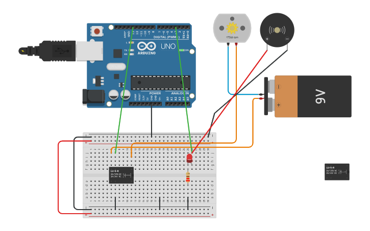 Circuit design Relay - Tinkercad