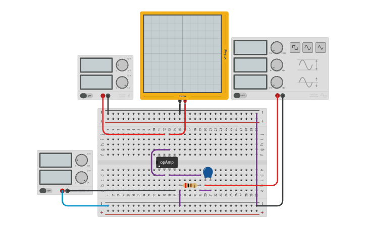 Circuit design Active High Pass Filter - Tinkercad