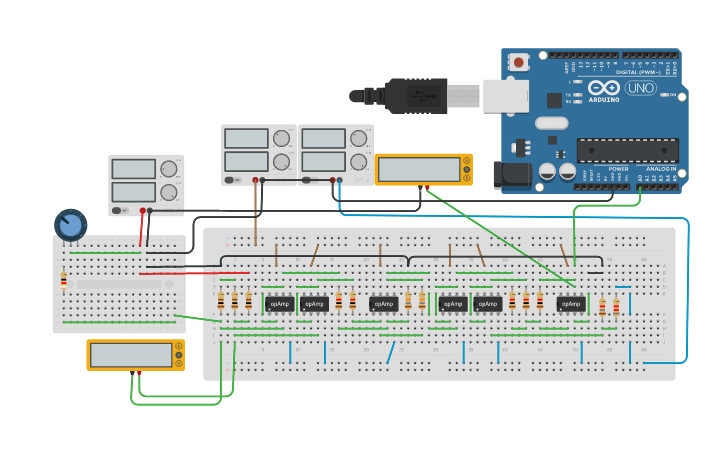 Circuit design PT100_Sensor - Tinkercad
